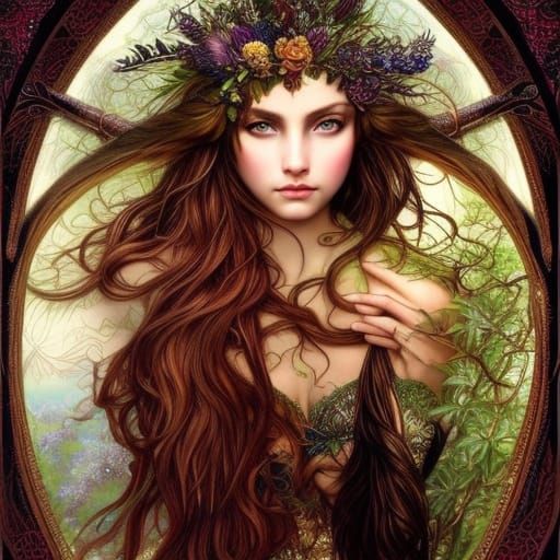 Forest Sorceress  by @Karamy