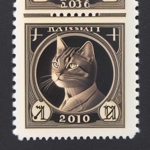 Vintage postage stamp - AI Generated Artwork - NightCafe Creator