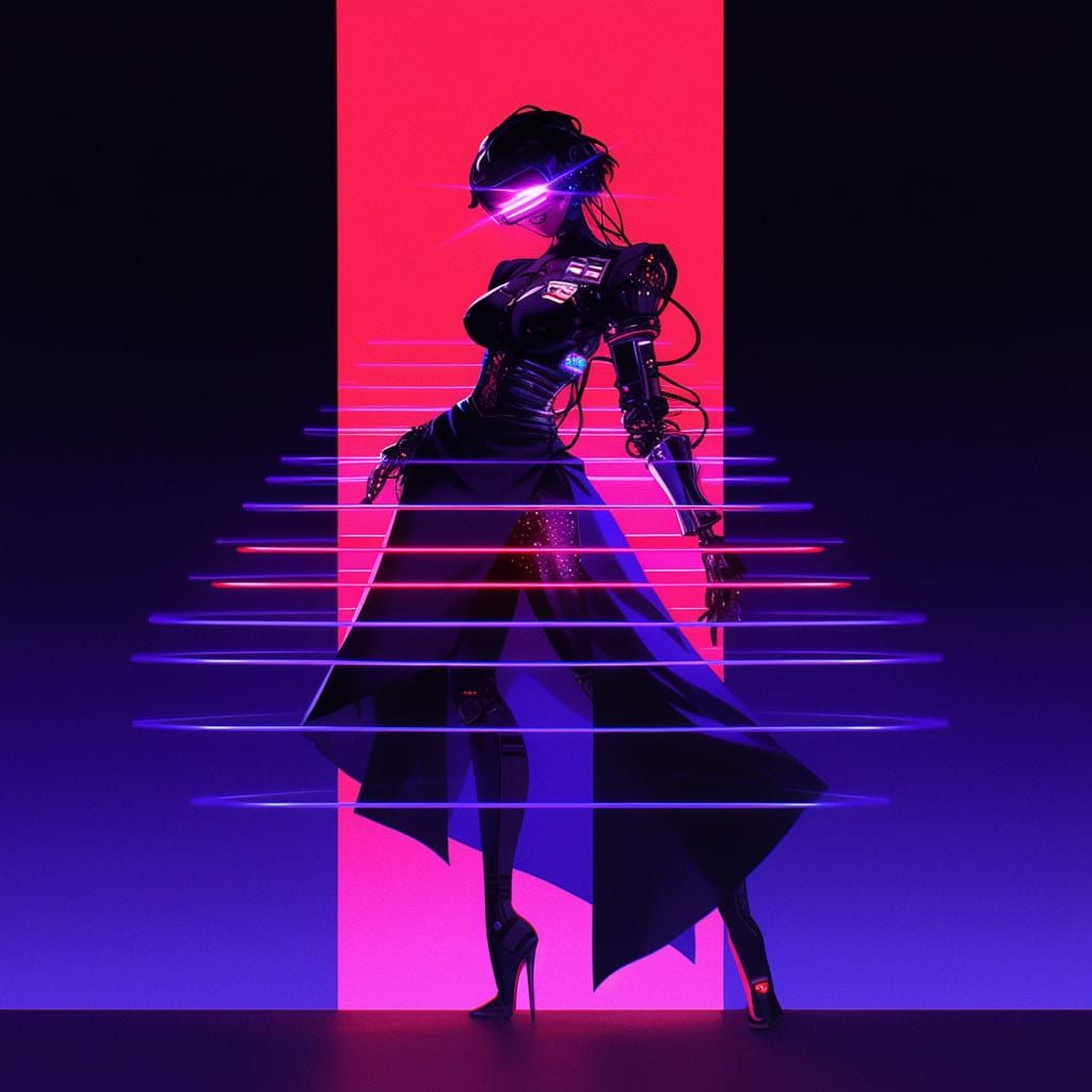 Nostalgic Neon Purrfection