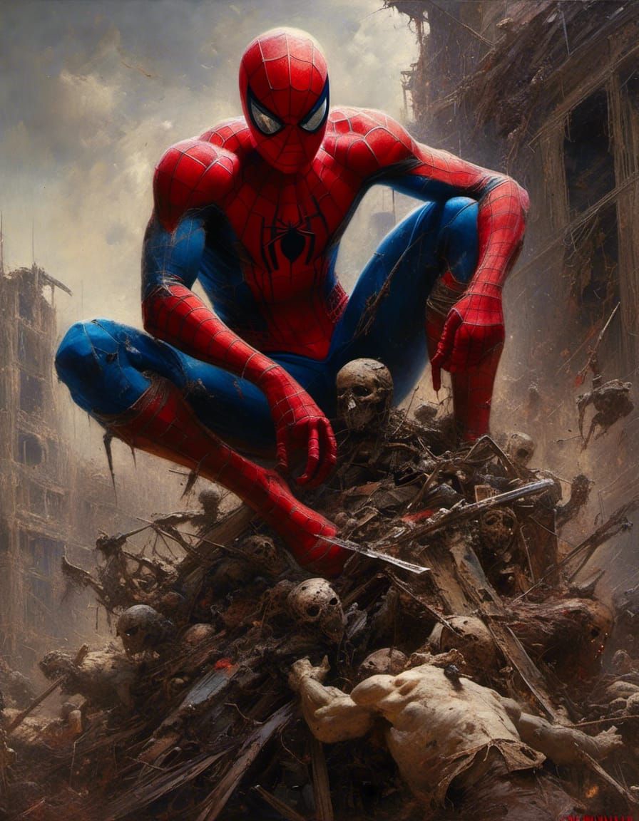 <lora:Decay:0.5> spiderman