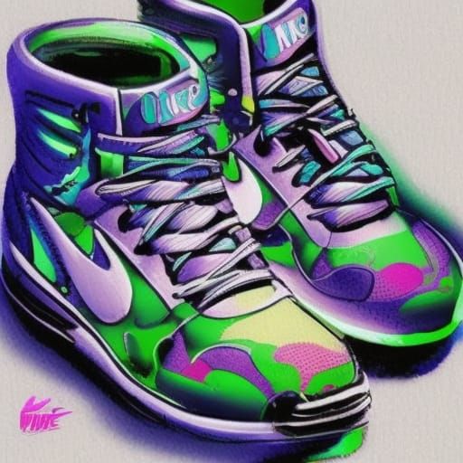 Nike sneaker design AI Generated Artwork NightCafe Creator