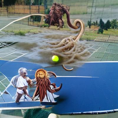 Eldritch Horror Playing Tennis with Zeus