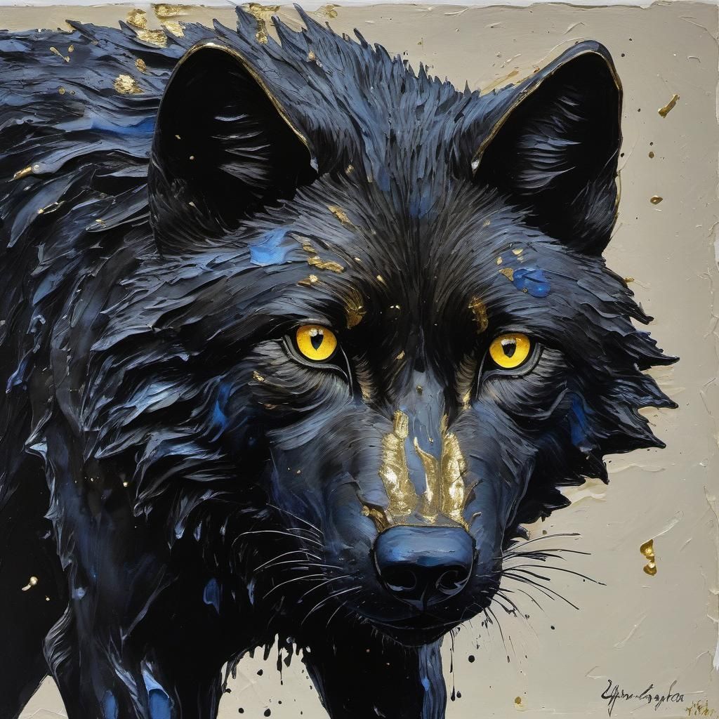Golden Eyed Wolf