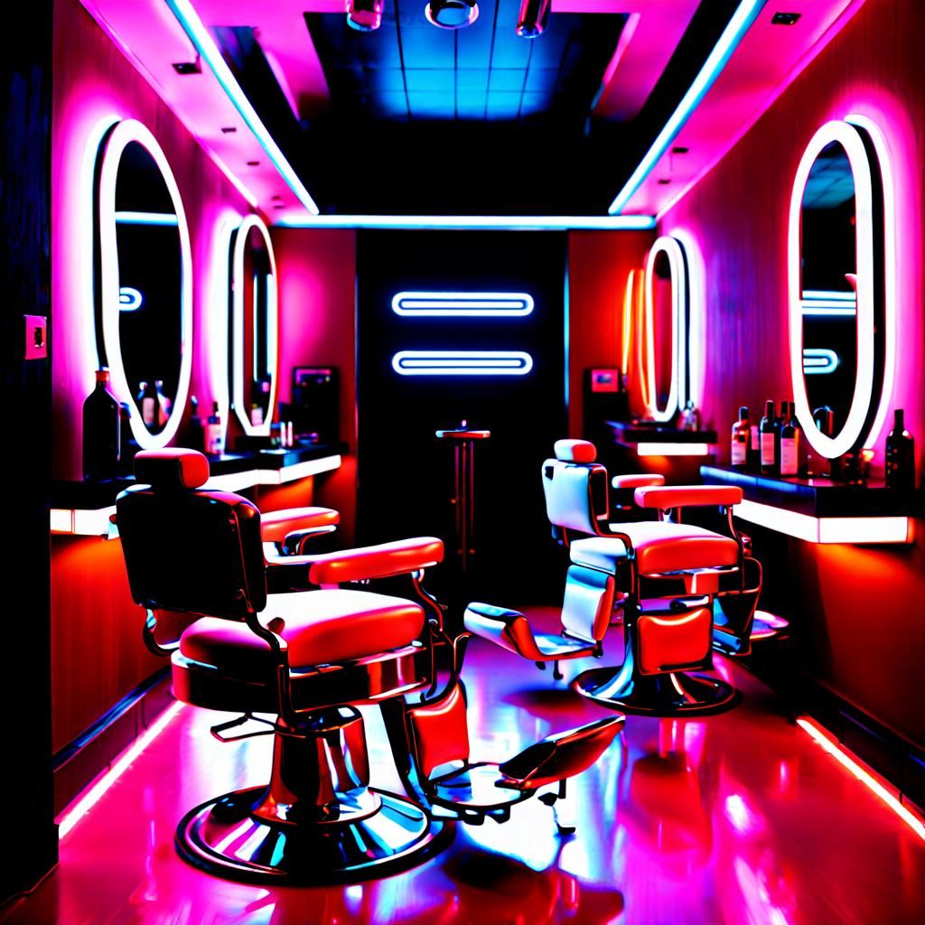 Futuristic barbershop - AI Generated Artwork - NightCafe Creator