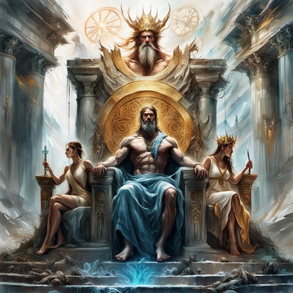 Zeus and his staff AI Generated Artwork NightCafe Creator