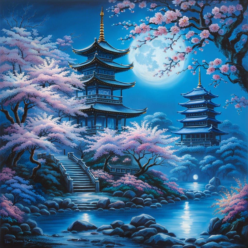 blossom blue sakura  by @photon