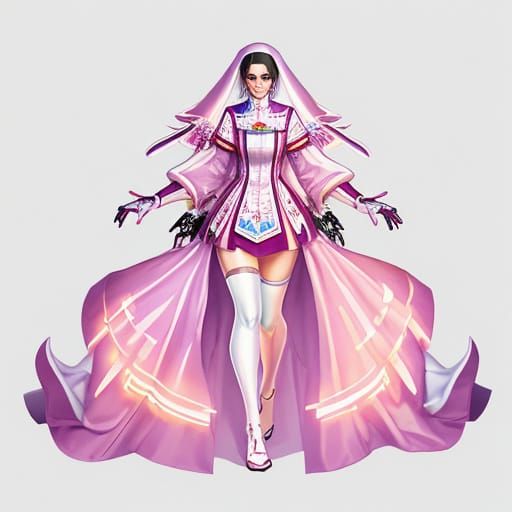 Light girl style Nun character