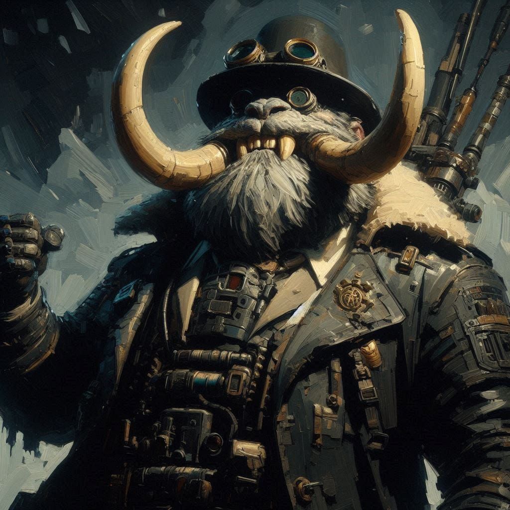 Steampunk Tuskarr - Gentlekarr