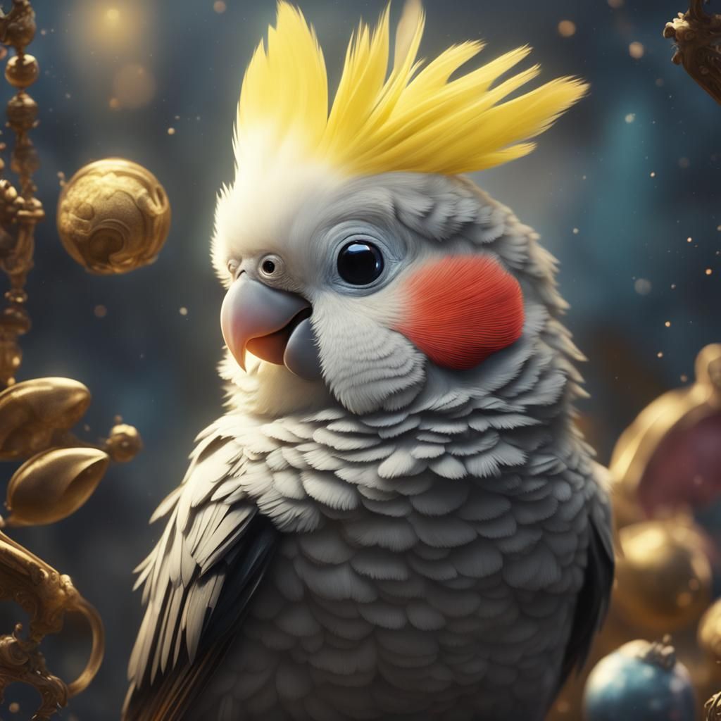 Cockatiel Darling   by @Orbitalrealm