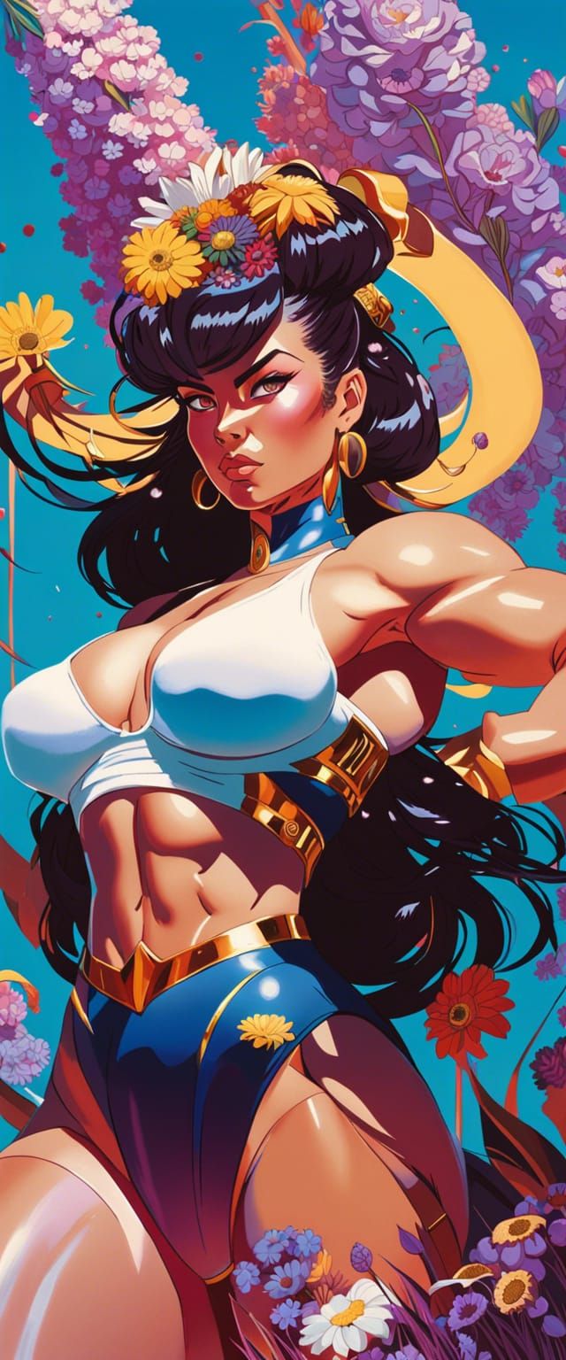maisie Williamss as Anime Muscle Woman!!'' Artwork by Erin H...