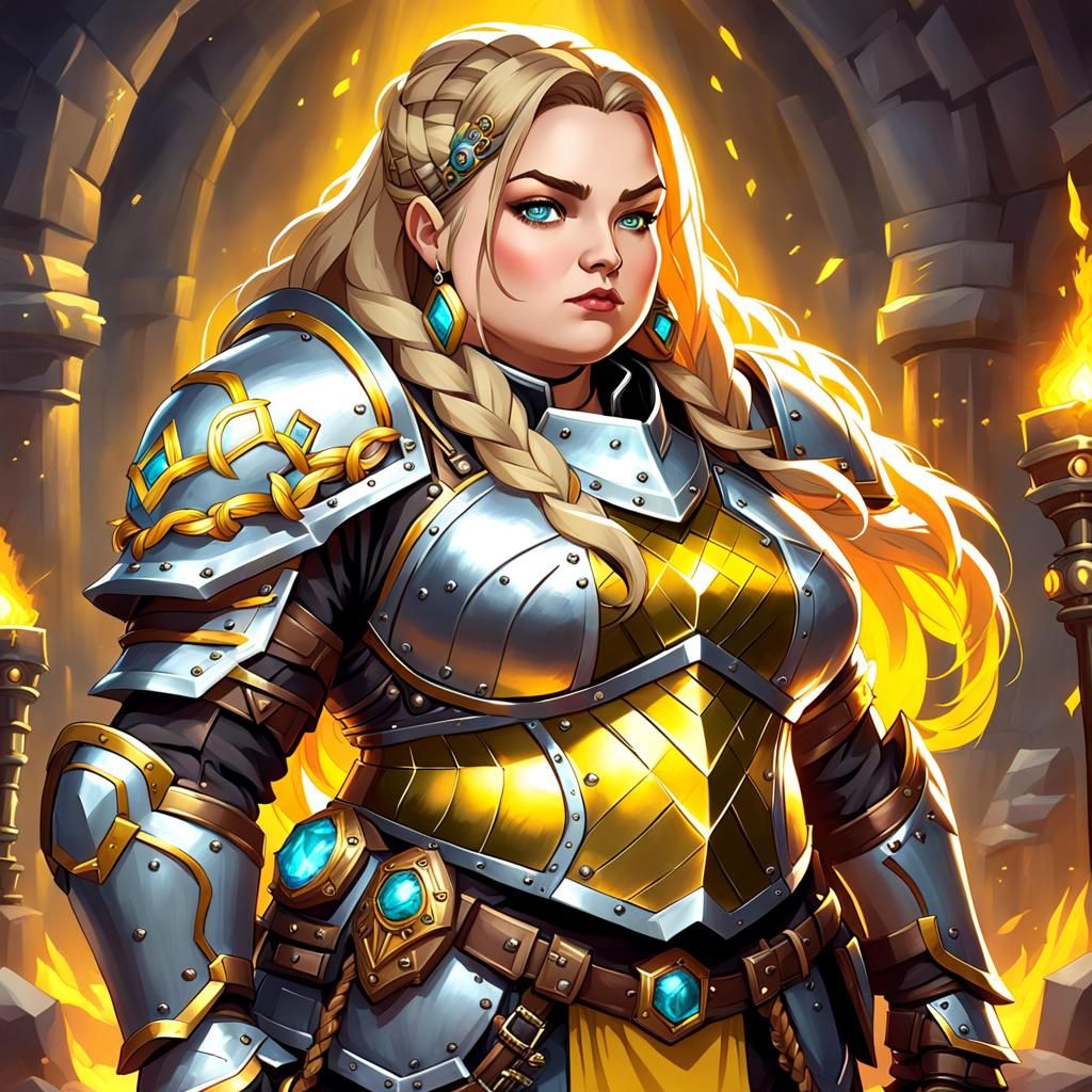 Lumabela. Female Dwarf Paladin. World of Warcraft. Fan art. - AI ...