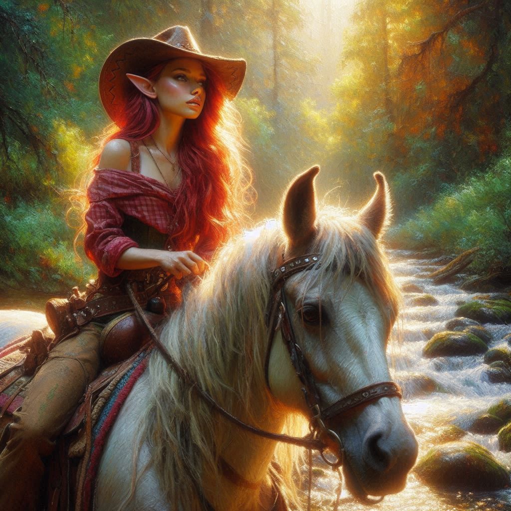 A Mountain Elf and Her Steed