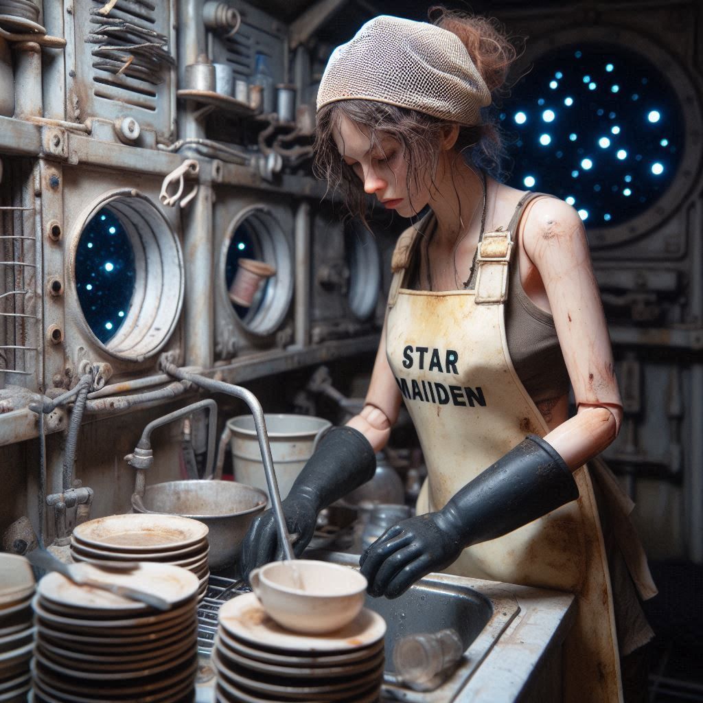 Ship's cook is doing the dishes (1)