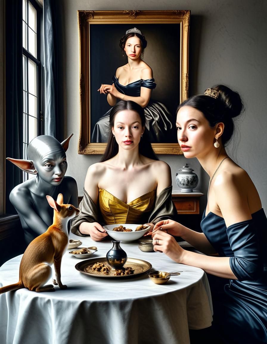 Could you Eat with Your own portrait looking at you?