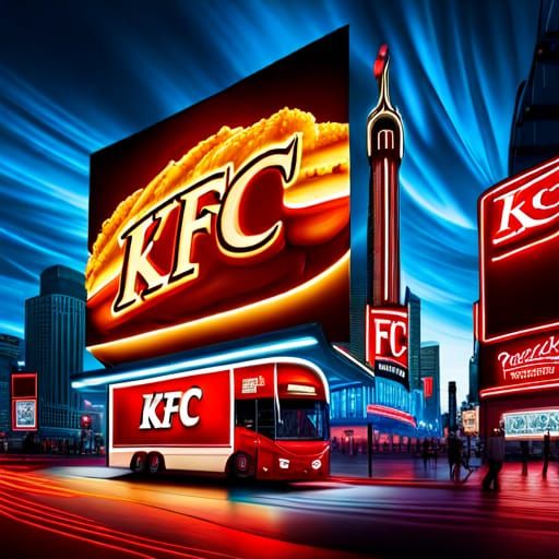 KFC billboard on The Strip Las Vegas - AI Generated Artwork - NightCafe ...