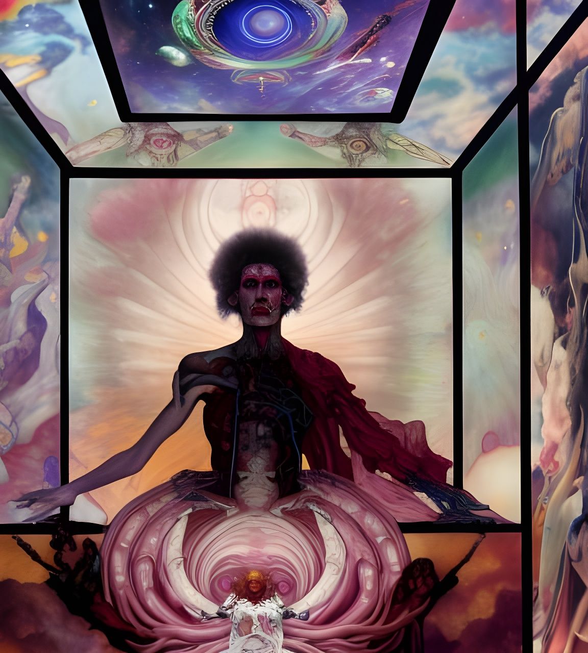 Ornate Space Station in Hyperrealistic Style