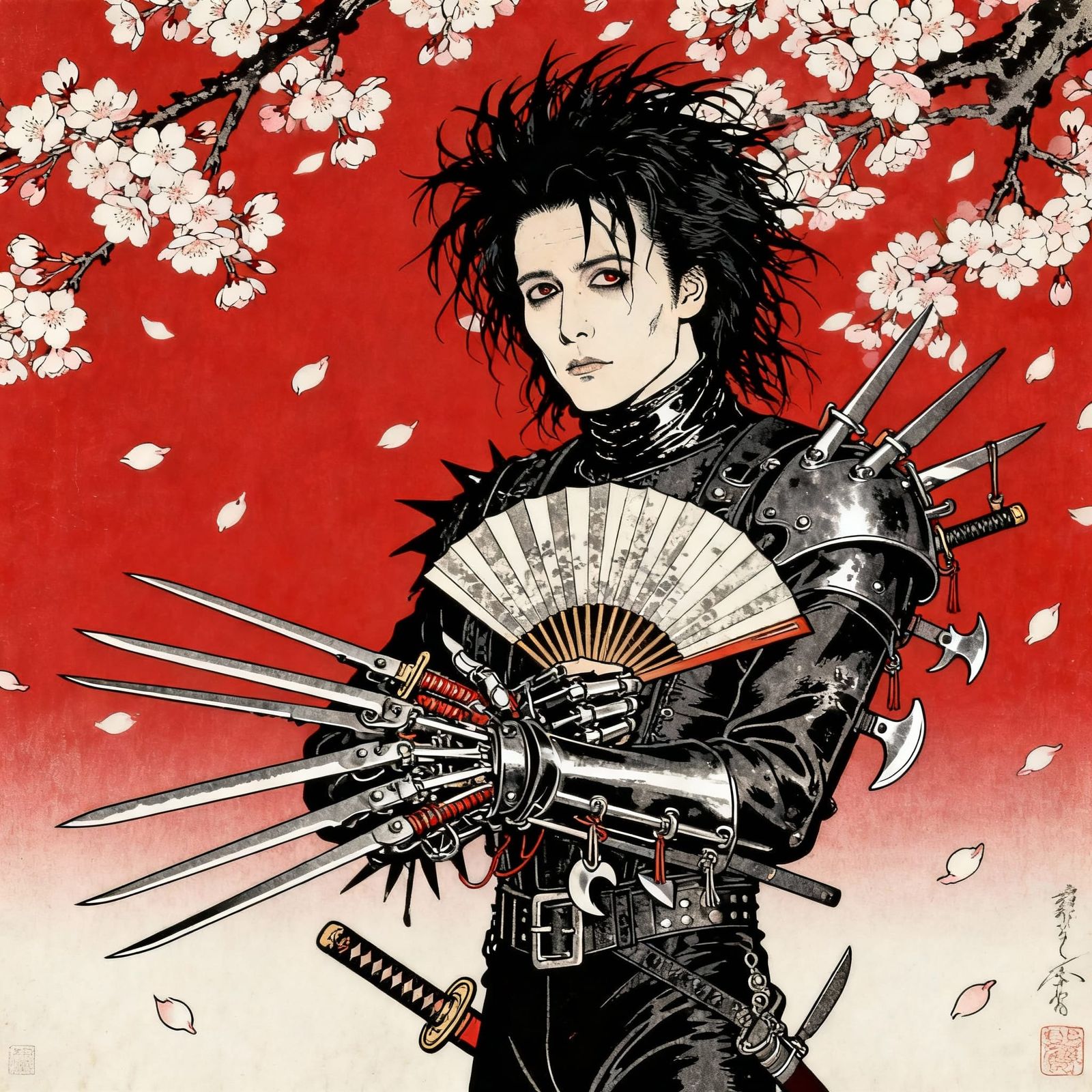 Edward Scissorhands in feudal Japan  by @undefined