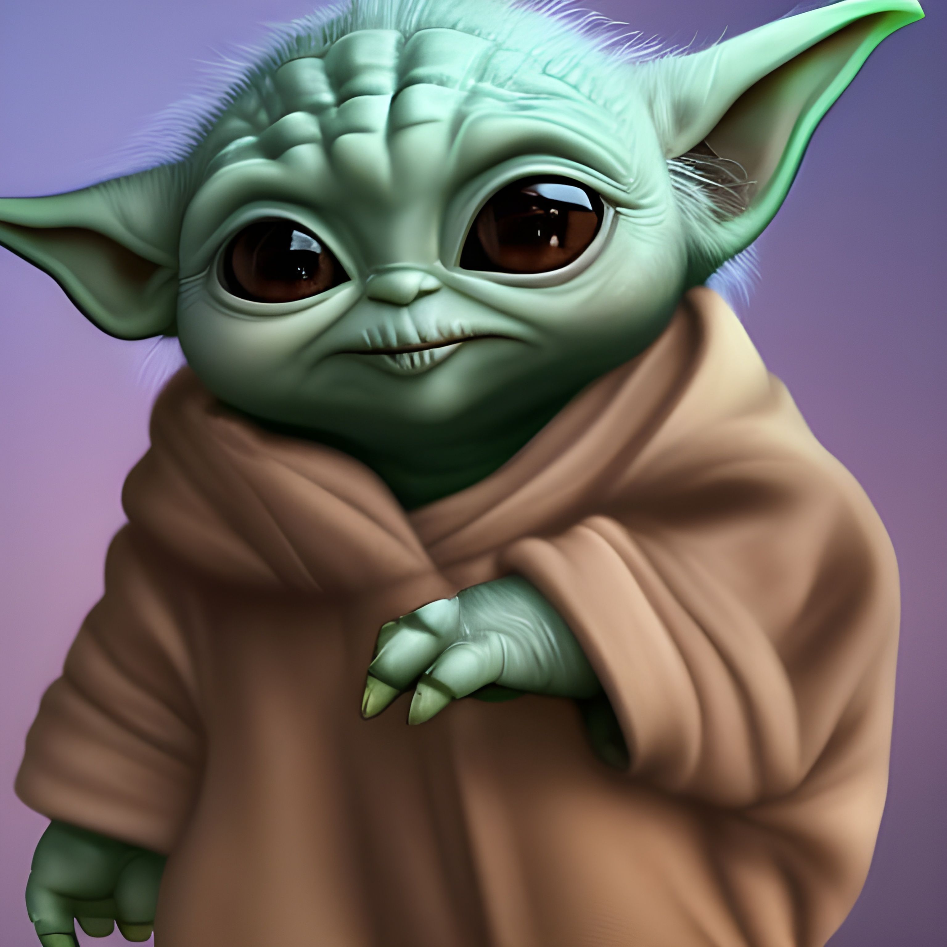 ArtStation - Baby Yoda Fan Art Painting