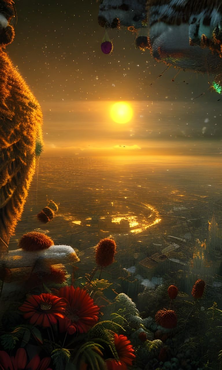Summer solstice and winter solstice  HDR photorealistic hype...