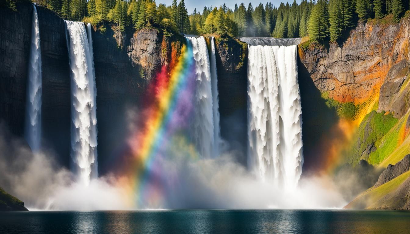 The rainbow of waterfall - AI Generated Artwork - NightCafe Creator
