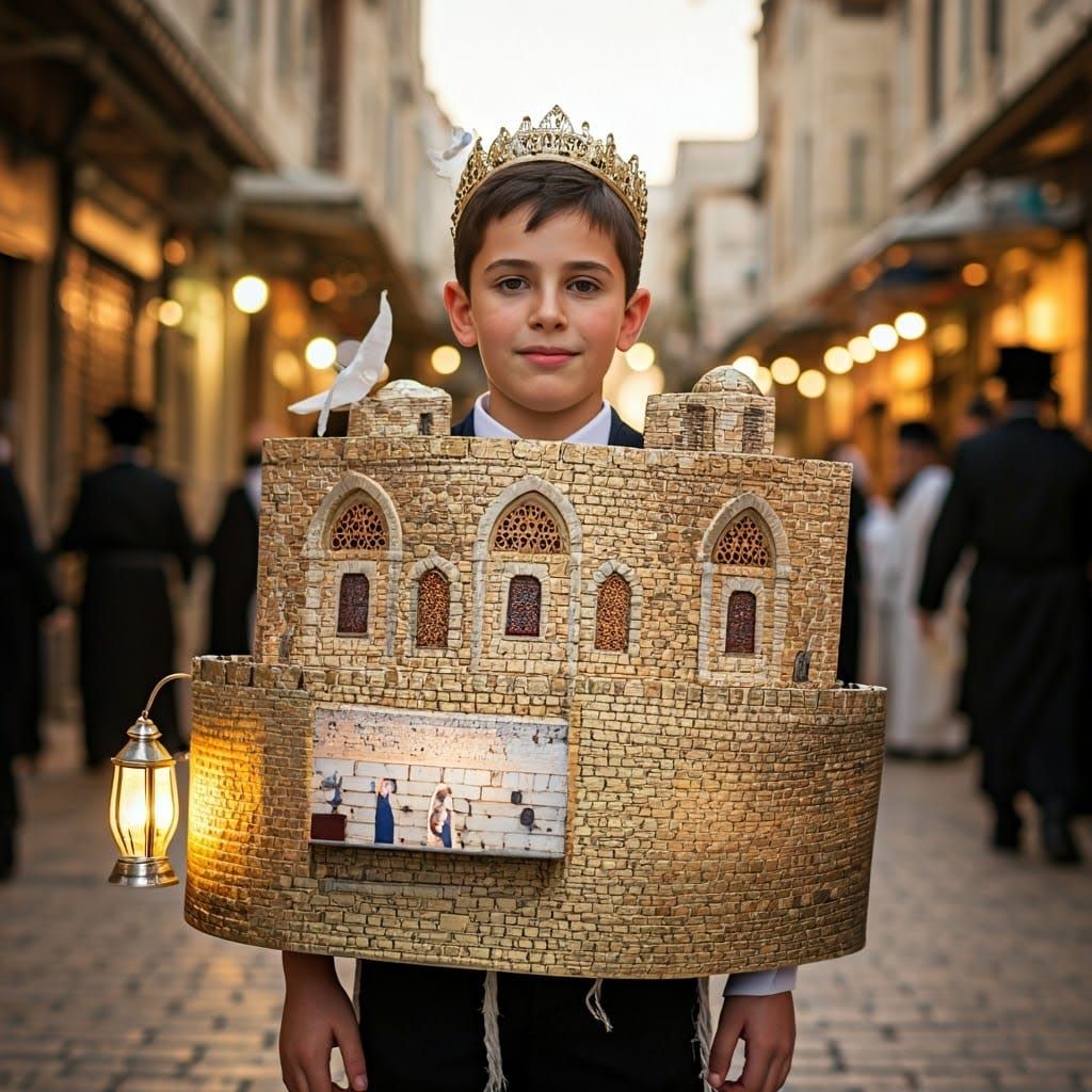 Young Hasidic Boy Embodies Vibrant Jerusalem Spirit