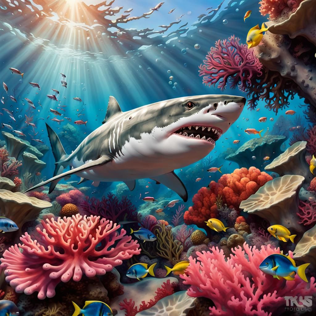 Great White Shark   by @Superbear