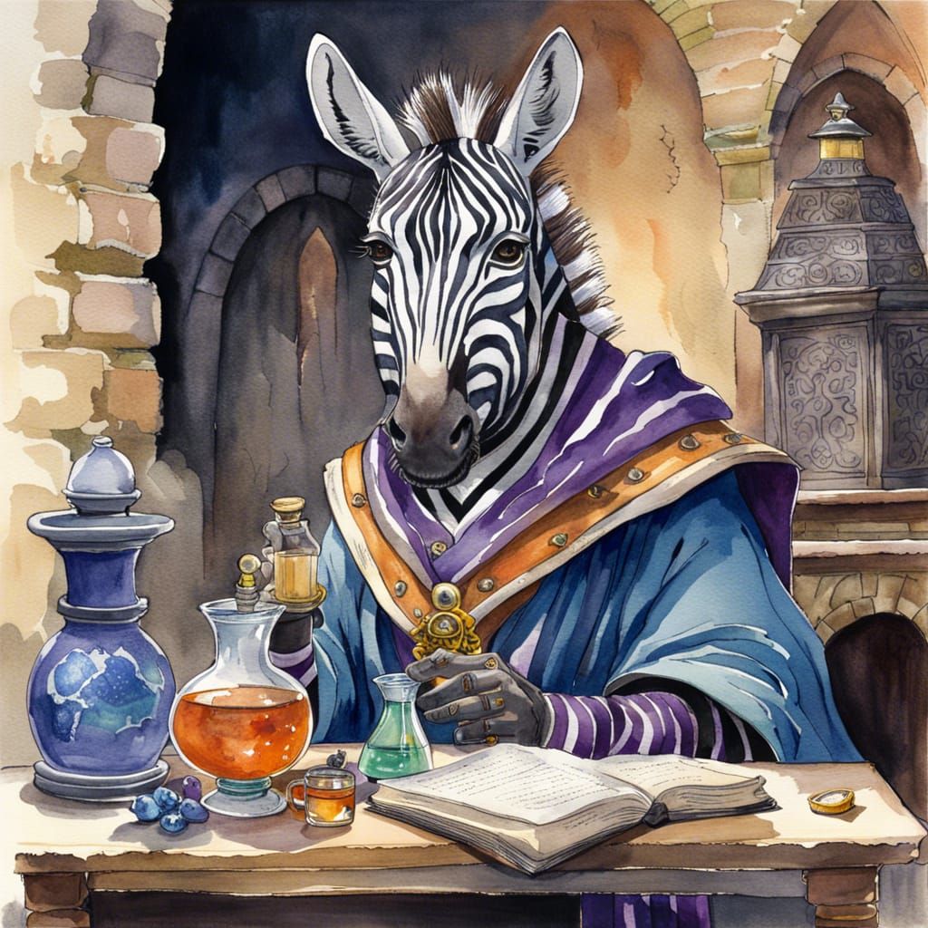 Zebra working - AI Generated Artwork - NightCafe Creator