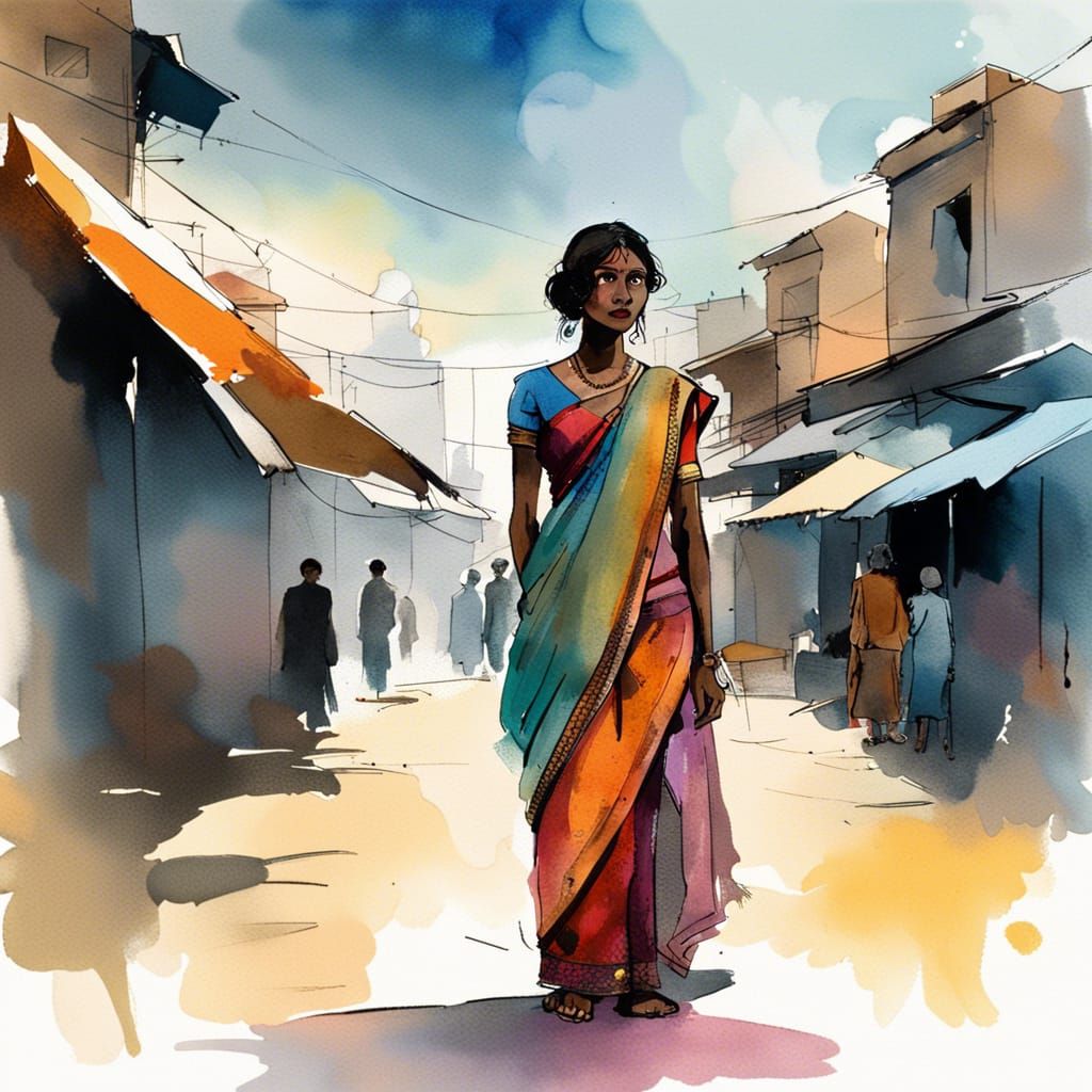 Woman in sari