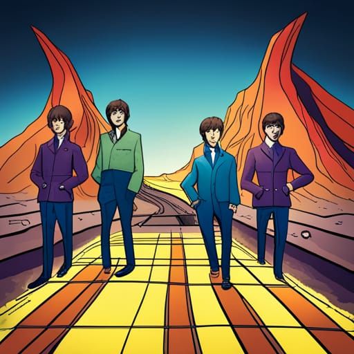 the beatles' yellow submarine in pepperland waters Unreal Engine ...