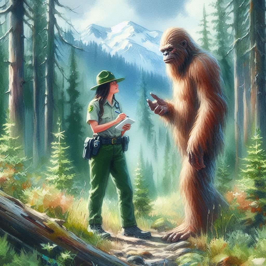 Swear to God! The bear was wearing a pork-pie hat and necktie!