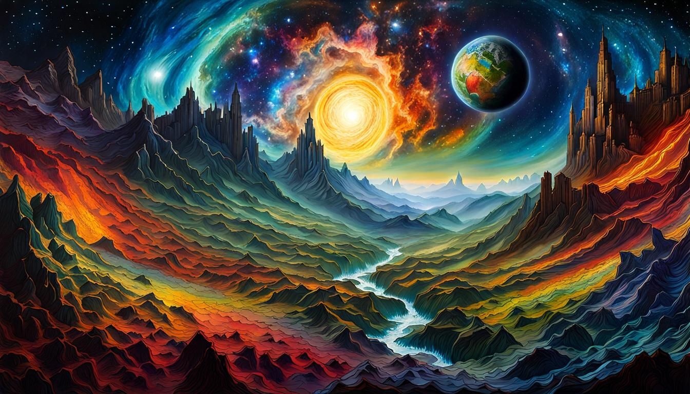 (True Nature) / epic cosmic earth_art masterpiece by James G...