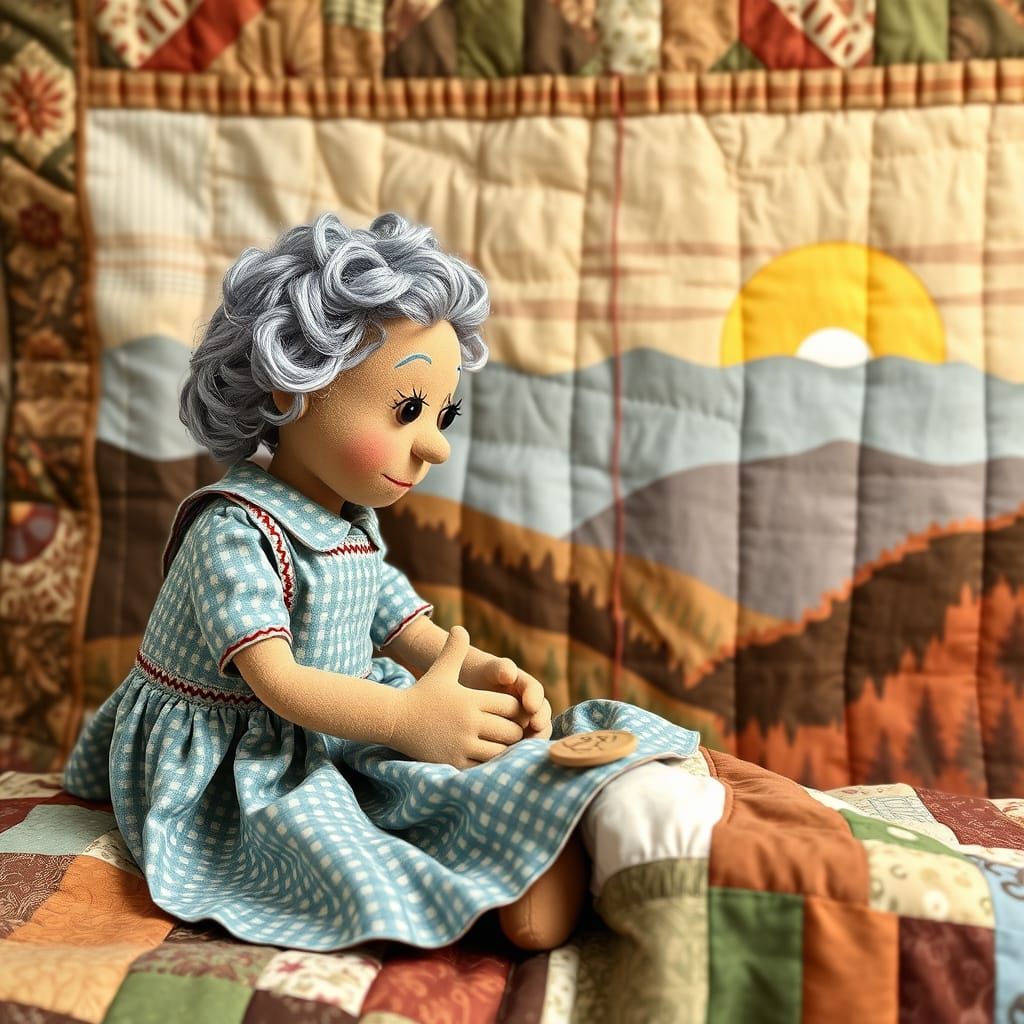 Granny always said she’d made so many quilts she wouldn’t be surprised if she accidentally sewed her own dress to one some day  by @tr3ylisha