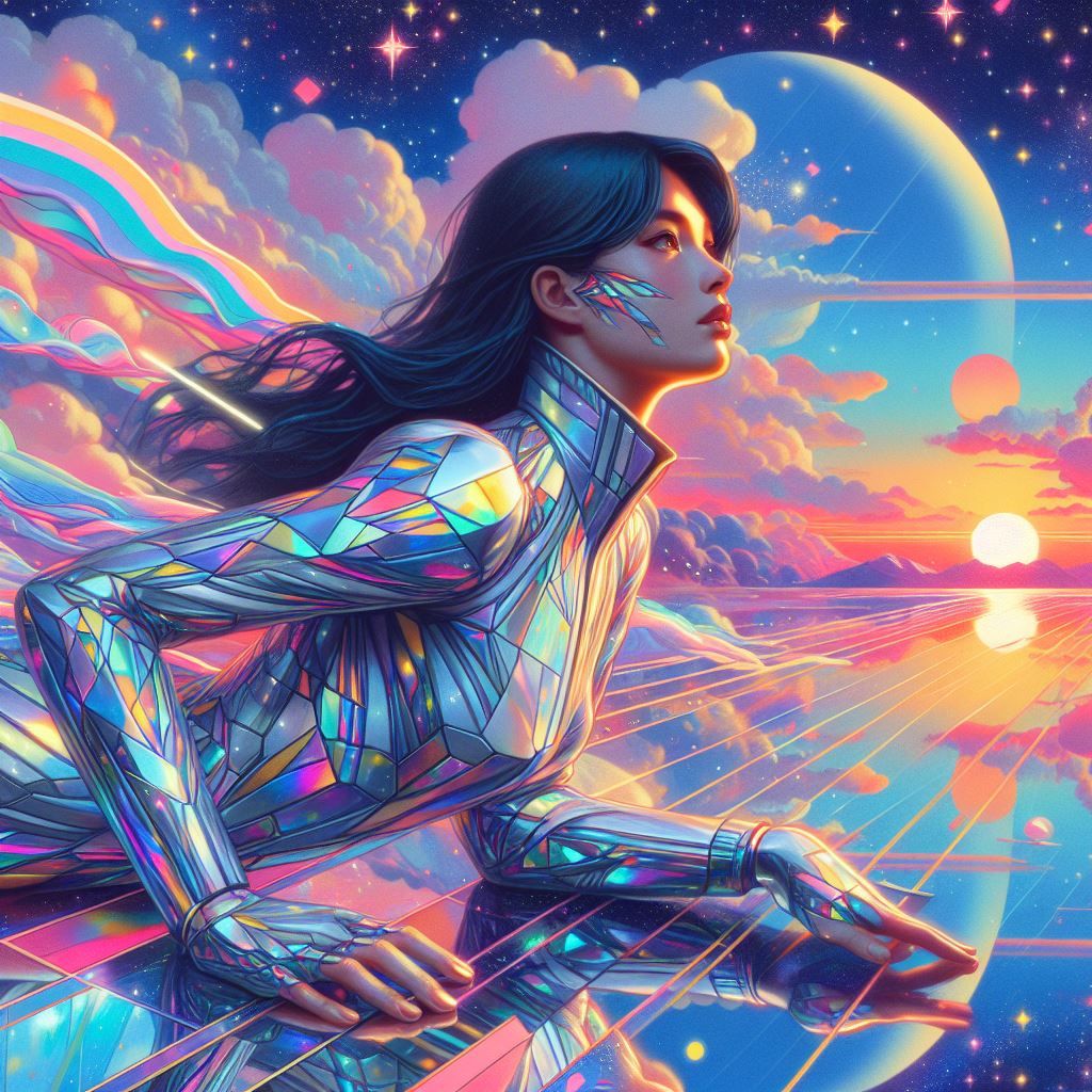 portrait compelling interpretation of hajime sorayama ice sc...