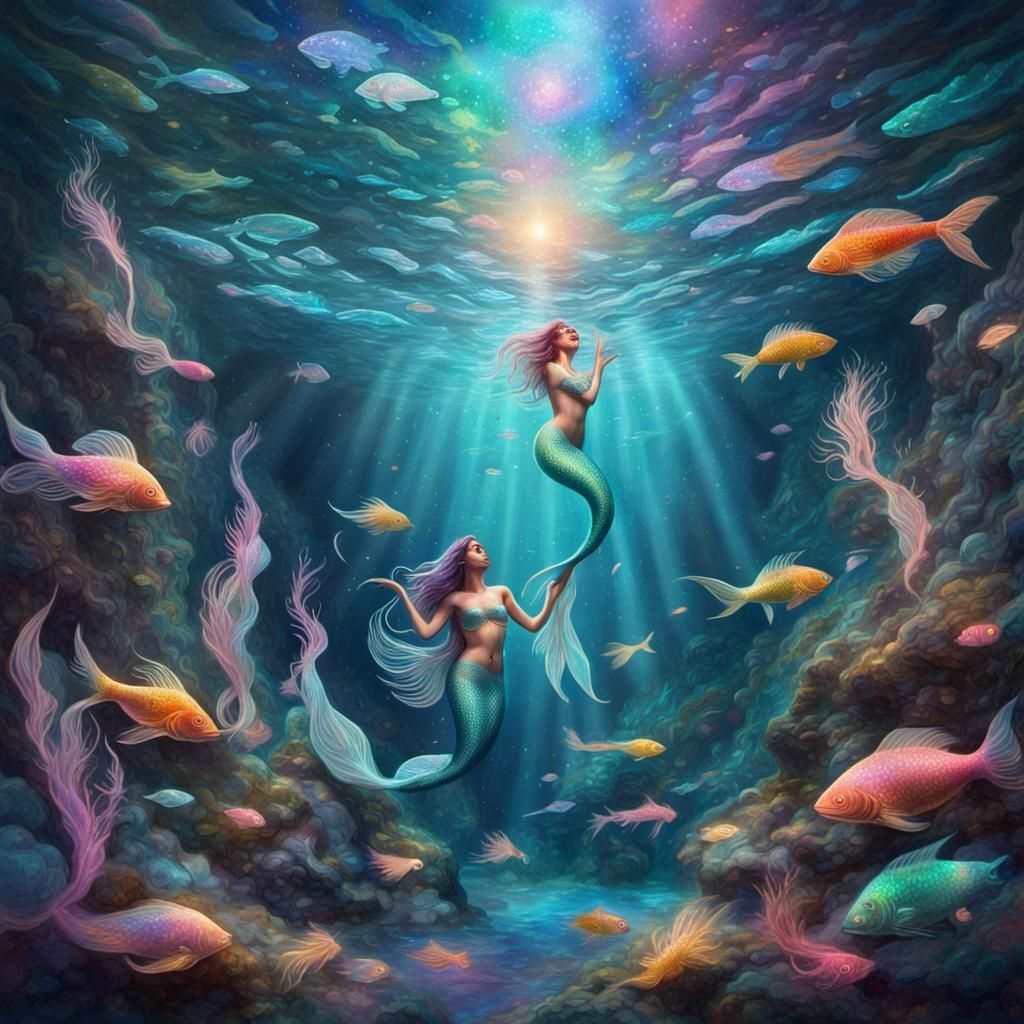 Underwater mermaids hypnotize the fish to stay still for tourists 2 ...