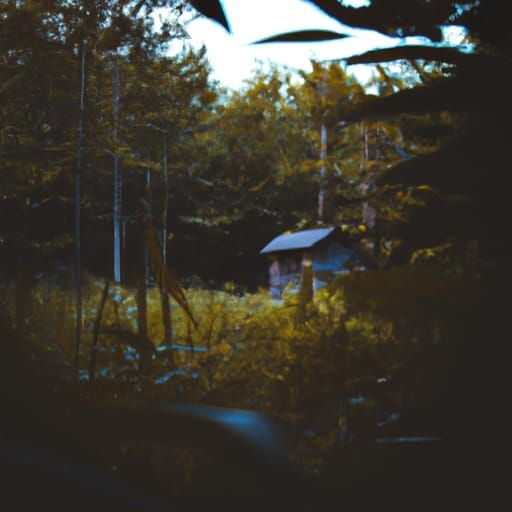 mysteryshack in disance of forest