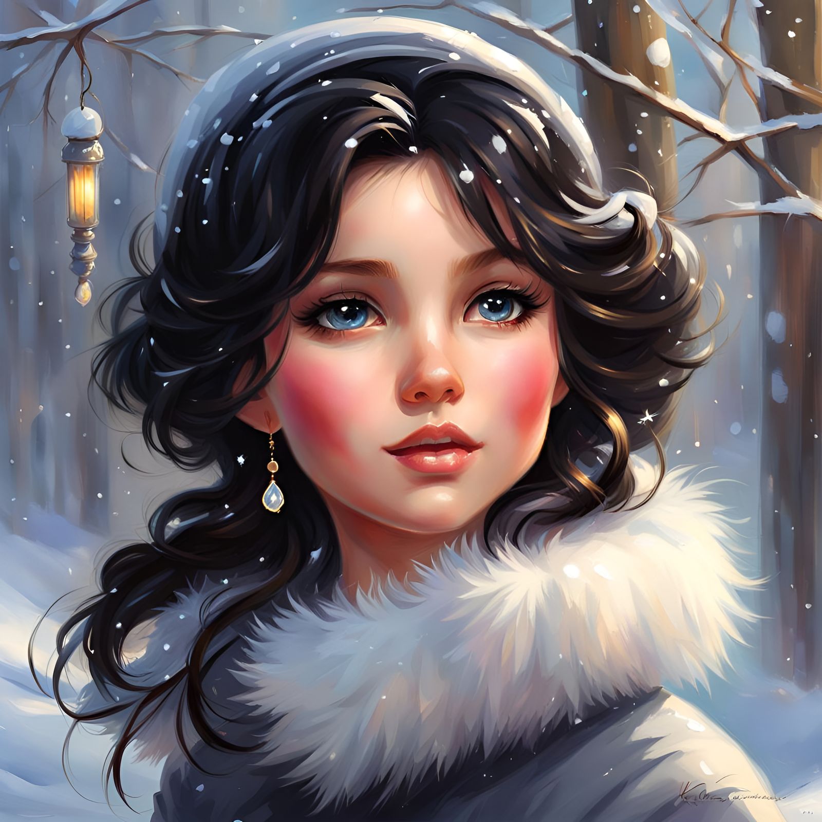 Alessia in the snow