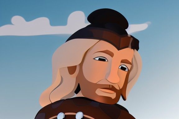 a portrait of a cartoon viking 8k resolution concept art