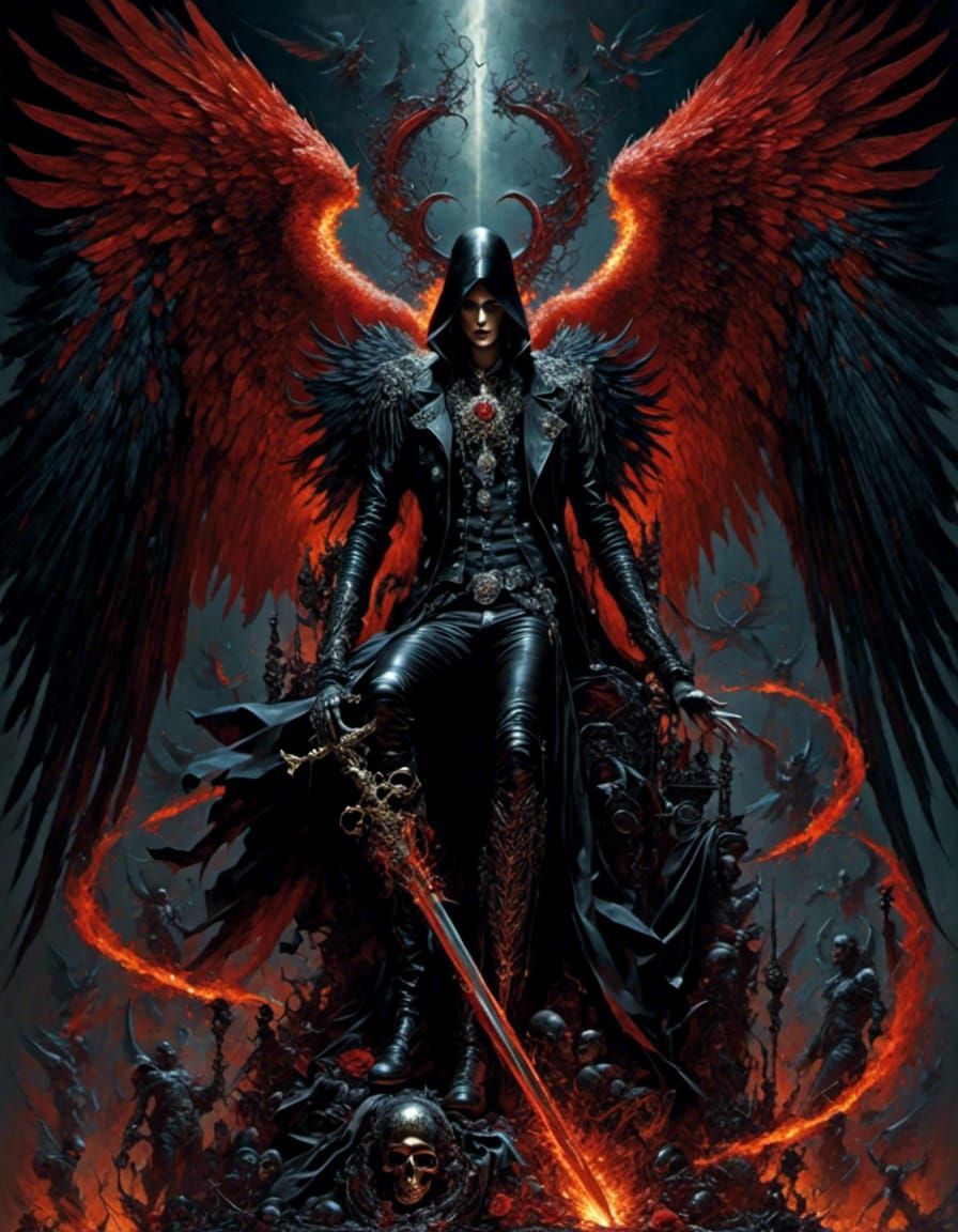 Dark angel of his infernal majesty; - AI Generated Artwork - NightCafe ...