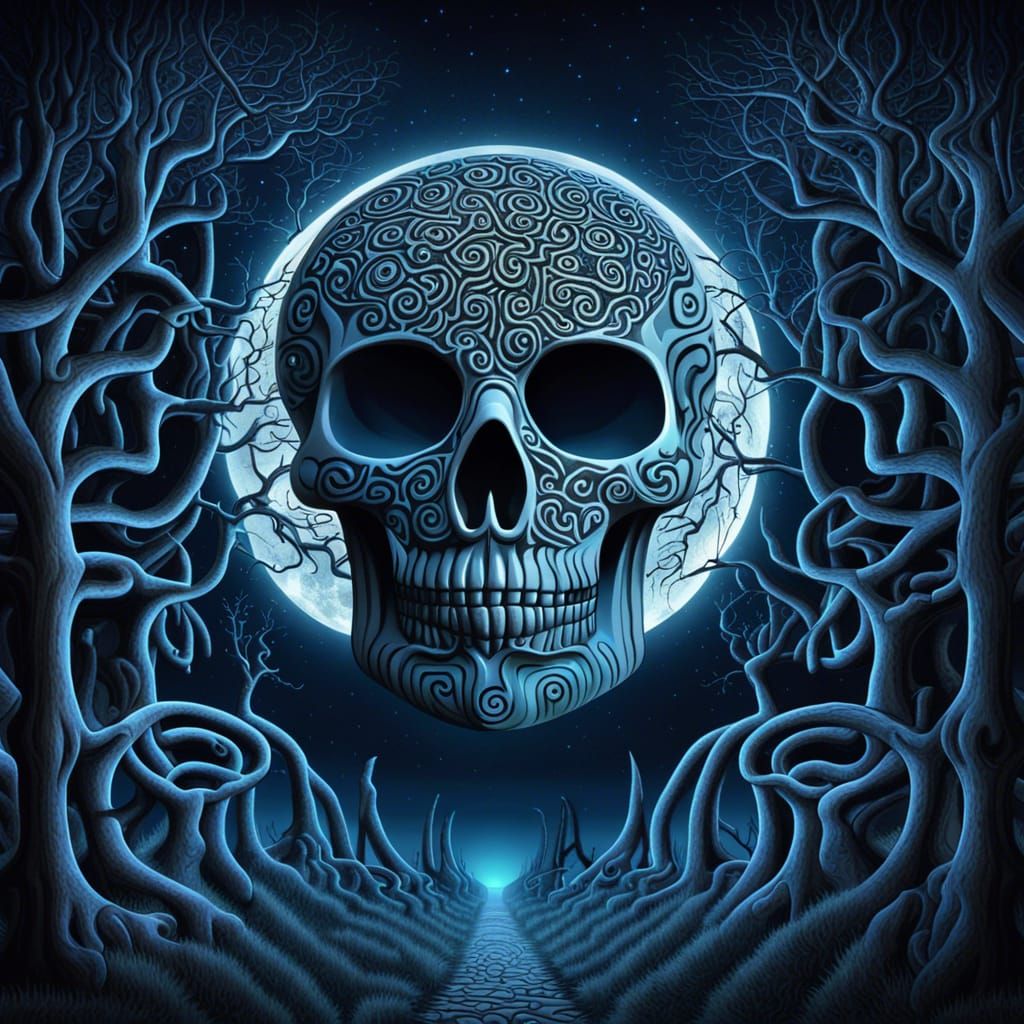 Surreal Skull Maze