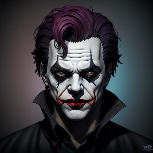 MICHAEL MYERS AS THE JOKER WITH A CAR.