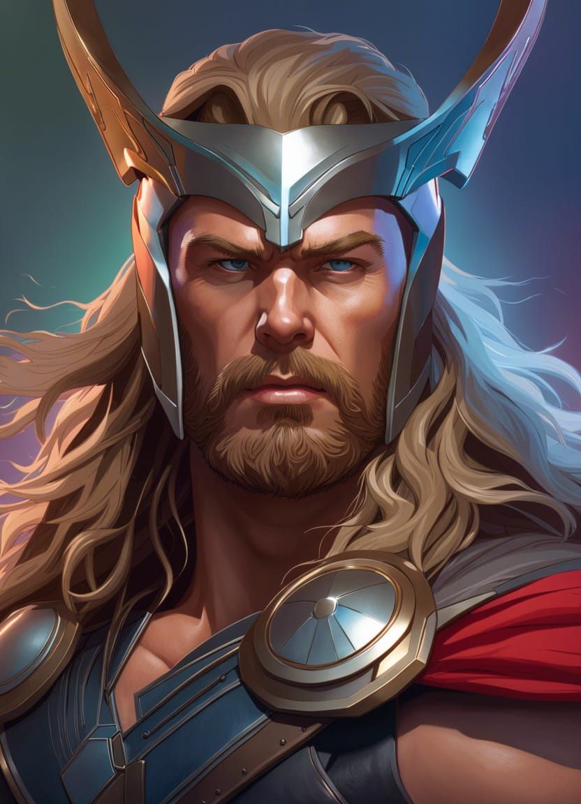 Portrait Of The God Of Thunder - AI Generated Artwork - NightCafe Creator