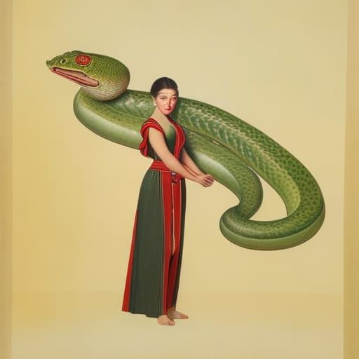A young blonde haired woman girl female person posing with python snakes  draped around her shoulders , UK (not suffering from ophiophobia - the fear  of snakes Stock Photo - Alamy