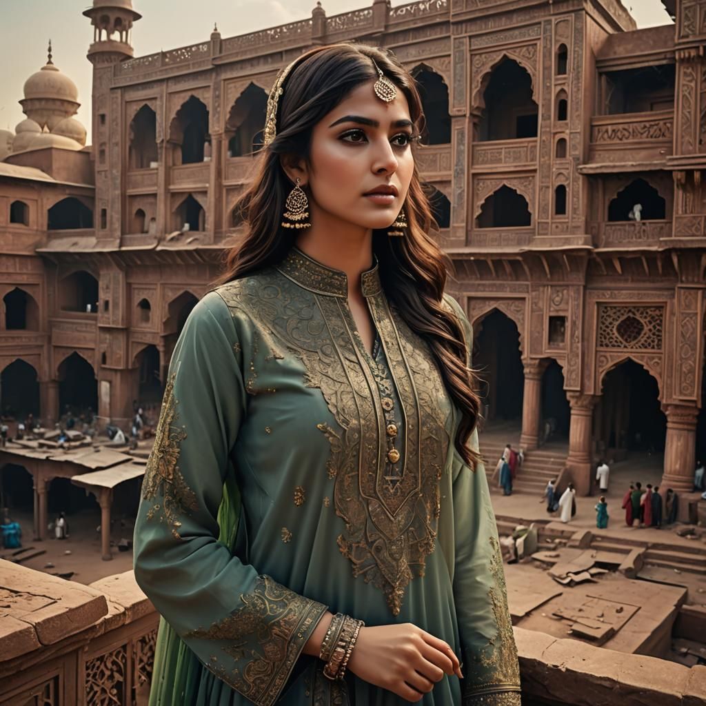 attractive pakistani girl in shalwar kameez