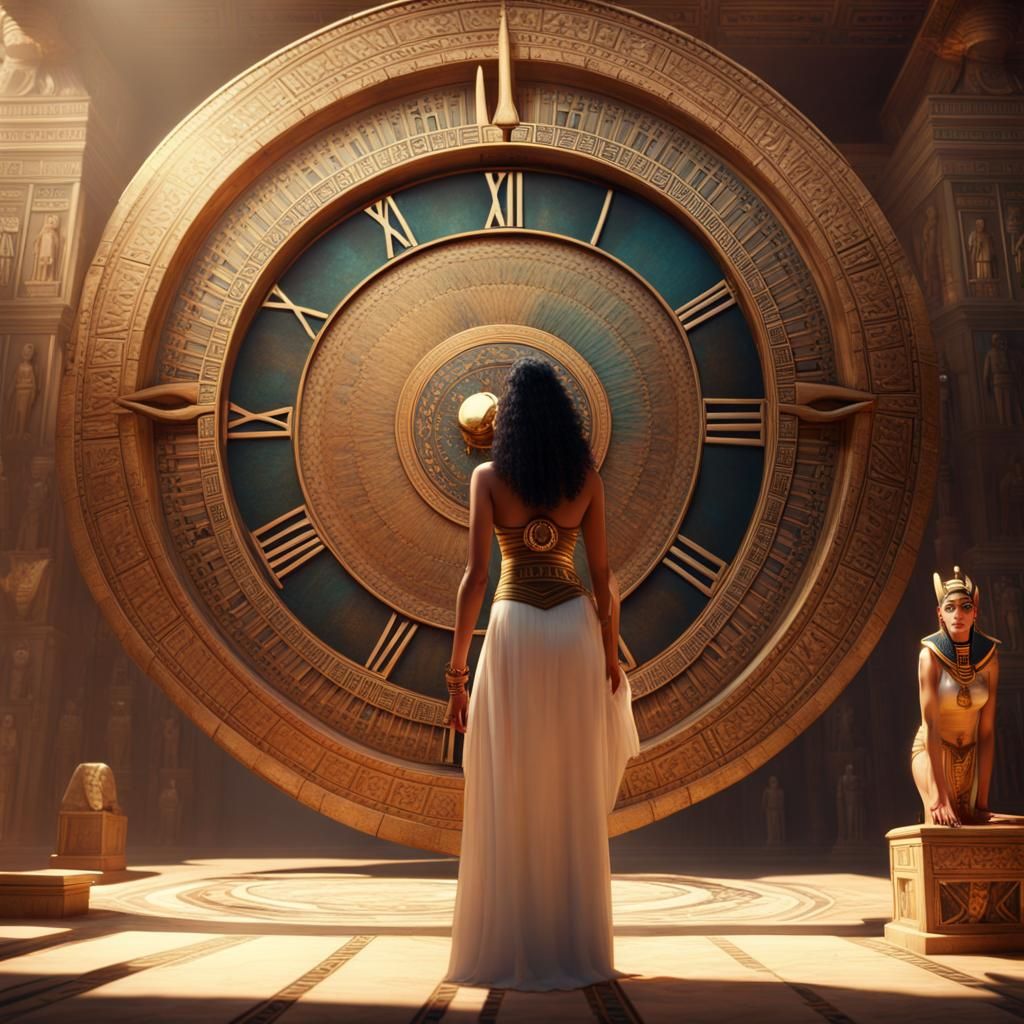 THE ANCIENT EGYPTIAN SHADOW CLOCK for DAILY CHALLENGE AI Generated