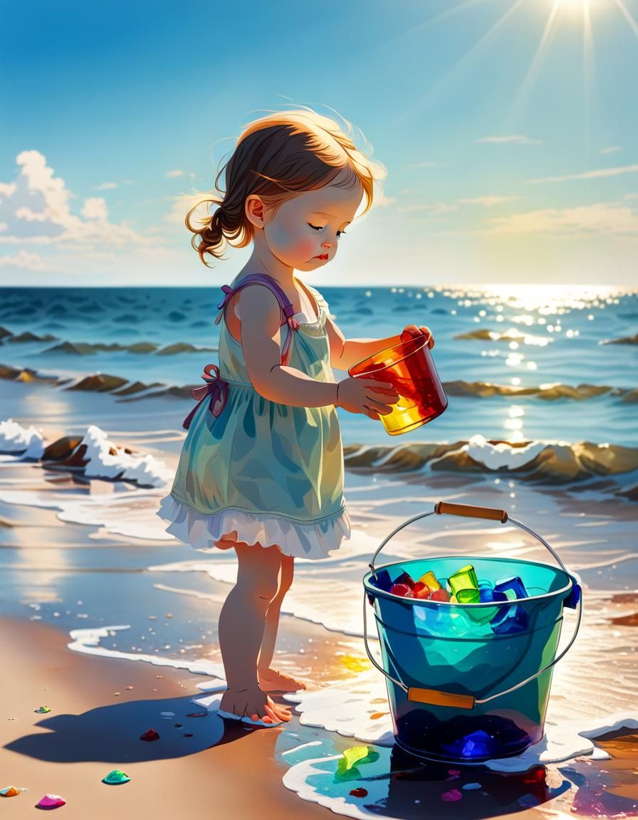 Collecting colored glass  by @MaZZackie