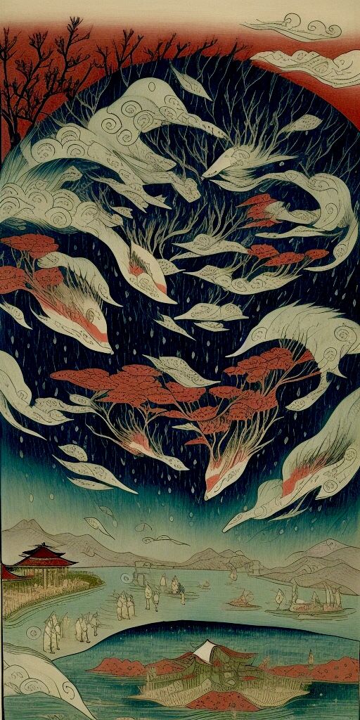 Spring Rain at Tsuchiyama