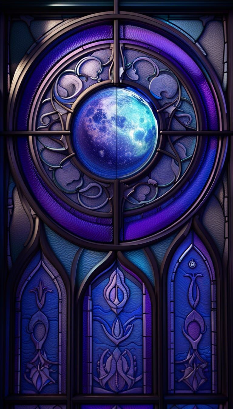 Stained Glass Moon