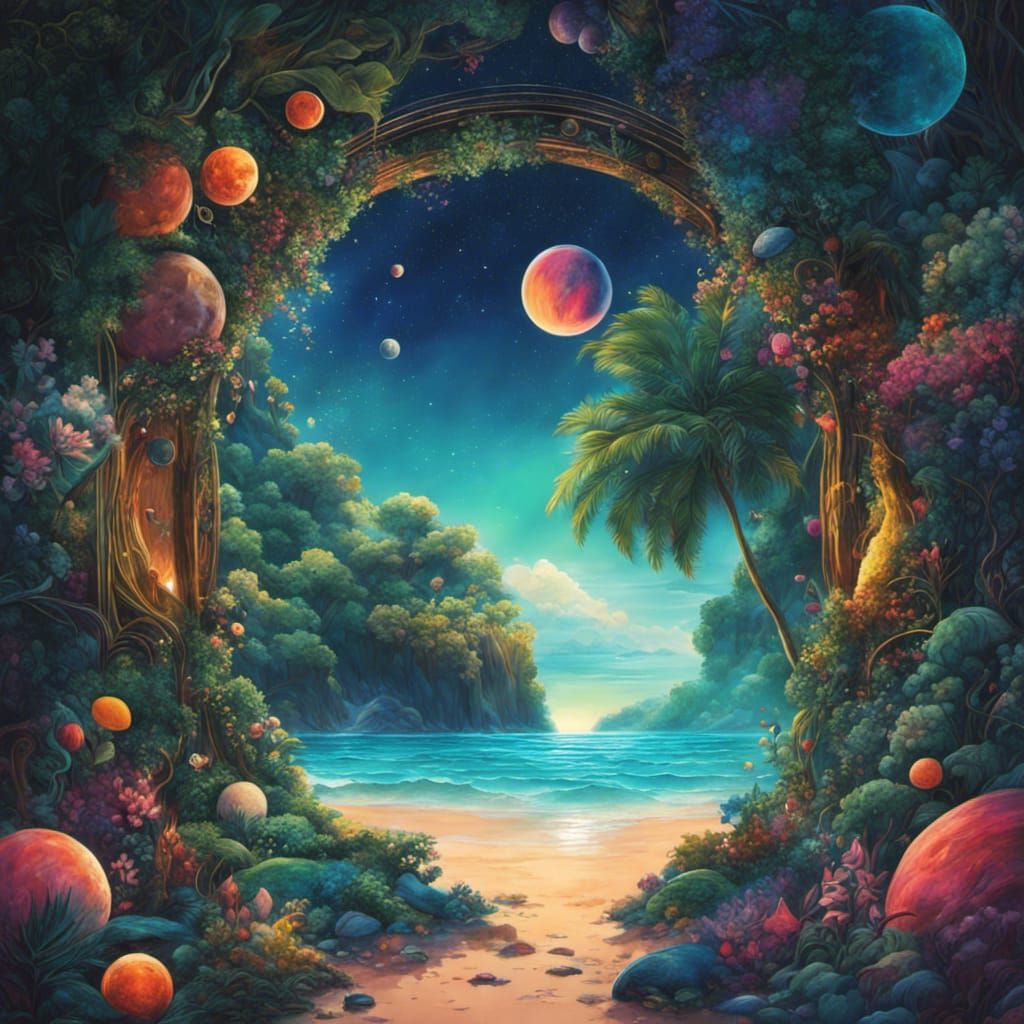 Alien Beach - Ai Generated Artwork - Nightcafe Creator