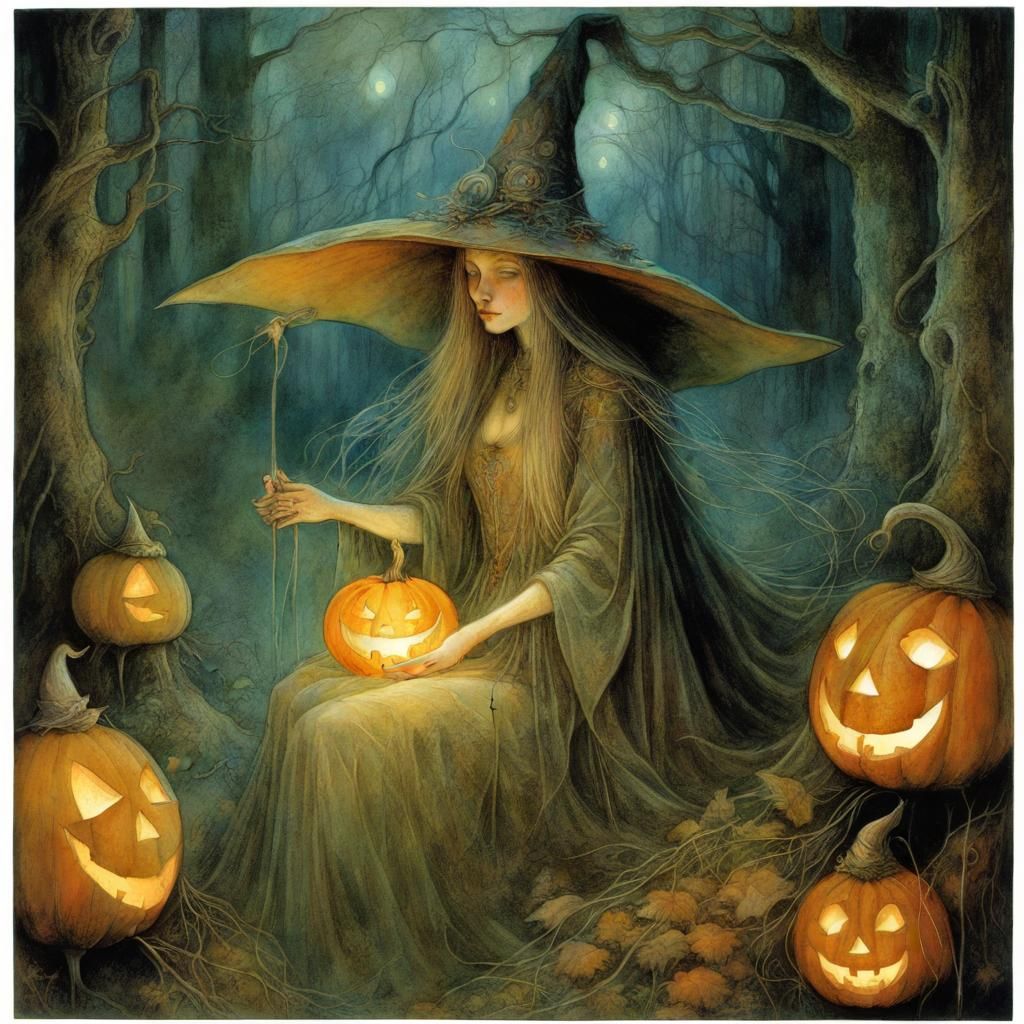 999 Witches for Halloween (204) - AI Generated Artwork - NightCafe Creator