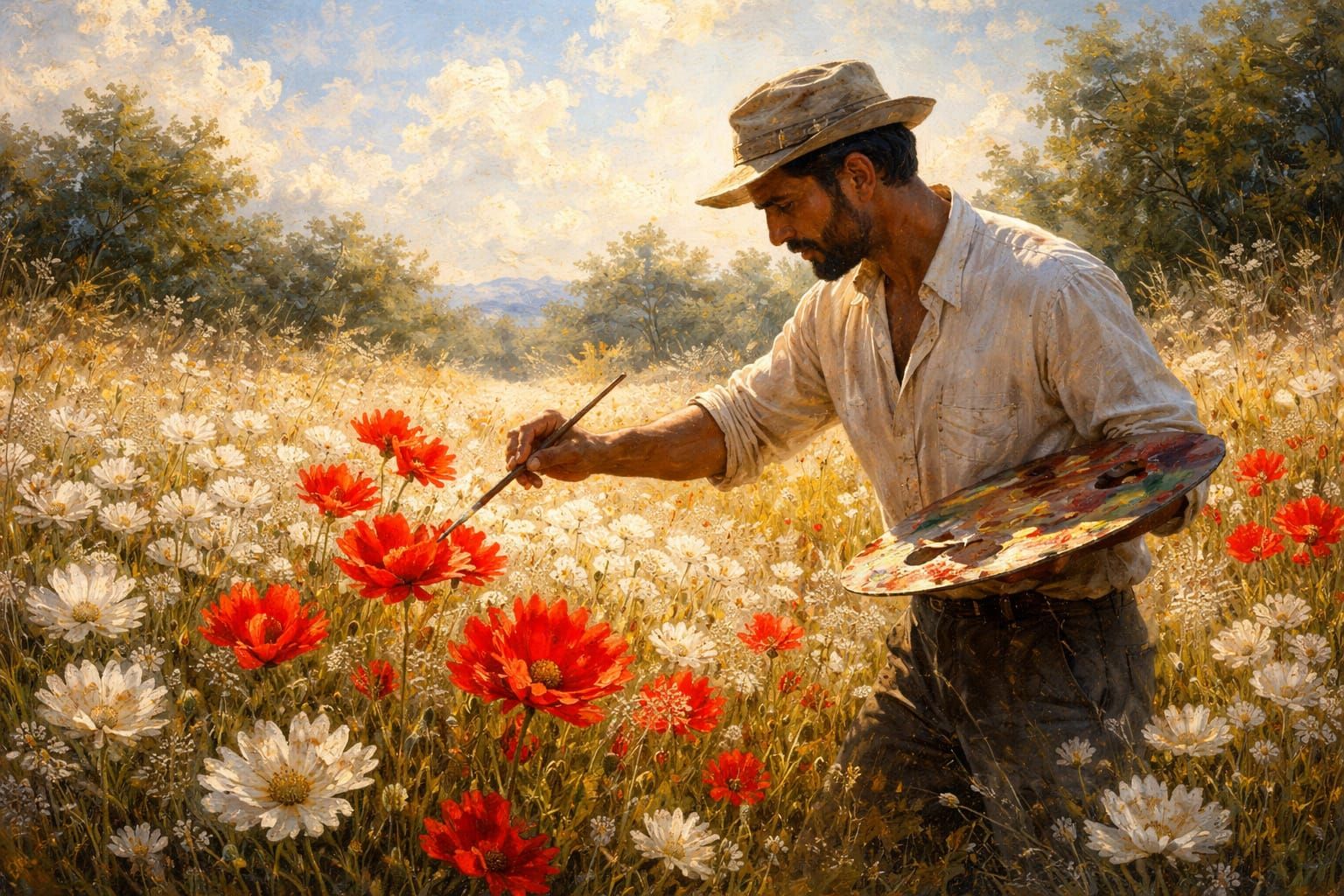 Painting the fields  by @Clive